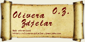 Olivera Zdjelar vizit kartica